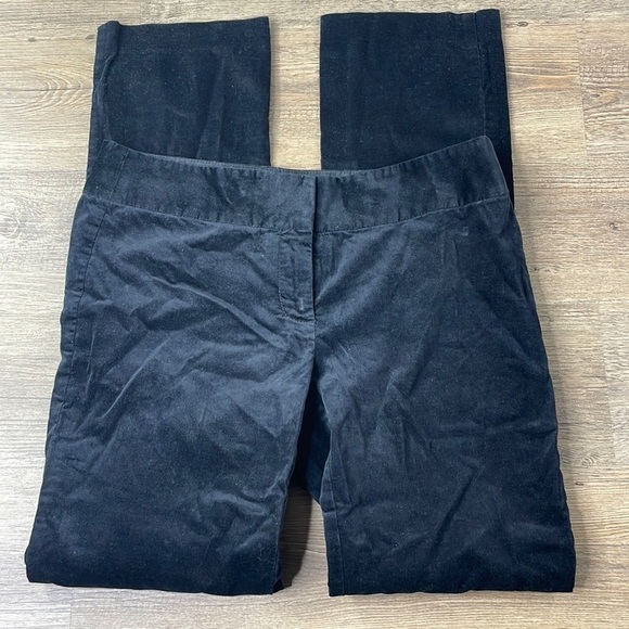 The Loft Women’s Black Velvet Marisa Skinny Pants, size 4 - Picture 1 of 11